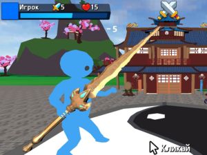 Gioco Obby Stickman sulle spade in linea