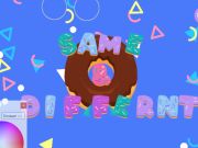 Gioco Donut uguale e diverso in linea