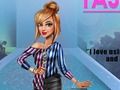 Gioco Tris: outfit da copertina fashion  in linea