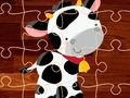 Gioco Puzzle di animali da fattoria di cartoni animati in linea