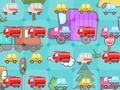 Gioco Piccoli veicoli carini corrispondono 3 in linea