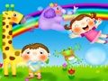 Gioco Puzzle di giraffe dei cartoni animati in linea