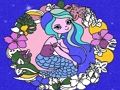 Gioco Libro da colorare sirena con glitter  in linea