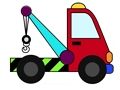 Gioco Libro da colorare: camion escavatori  in linea