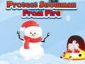 Gioco Proteggi il pupazzo di neve dal fuoco  in linea
