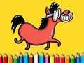 Gioco Ritorno a scuola: libro da colorare pony  in linea