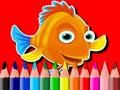 Gioco Ritorno a scuola: libro da colorare di pesci  in linea
