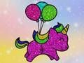 Gioco Libro da colorare Unicorni glitterati  in linea