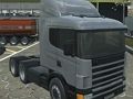 Gioco 18 camion a ruote che guidano il carico  in linea