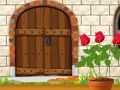 Gioco Fuga nel cortile di mattoni bianchi  in linea