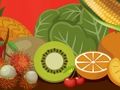 Gioco Parola di frutta e verdura per bambini  in linea