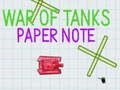 Gioco Nota di carta della guerra dei carri armati  in linea