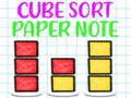 Gioco Nota di carta di ordinamento del cubo  in linea