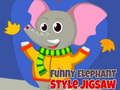Gioco Puzzle in stile elefante divertente  in linea