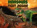 Gioco I dinosauri combattono il puzzle  in linea