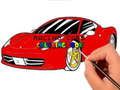 Gioco Libro da colorare di auto da corsa  in linea