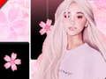 Gioco Piastrelle per pianoforte Ariana Grande rosa, musica e magia  in linea