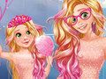 Gioco Principessa mamma figlia carina famiglia look  in linea