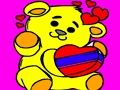 Gioco San Valentino da colorare facile  in linea