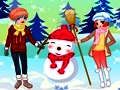 Gioco Bambini e pupazzo di neve si vestono  in linea