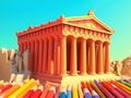 Gioco Libro da colorare: Tempio del Partenone  in linea