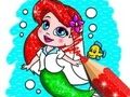 Gioco Libro da colorare: Sirena  in linea