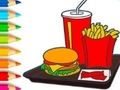 Gioco Libro da colorare: Hamburger  in linea