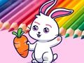 Gioco Libro da colorare: coniglio tira su la carota  in linea
