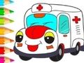 Gioco Libro da colorare: ambulanza  in linea