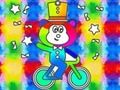 Gioco Libro da colorare: La scimmia cavalca il monociclo  in linea