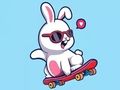Gioco Libro da colorare: Skateboard di coniglio  in linea