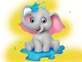 Gioco Libro da colorare: Elefante che spruzza acqua  in linea