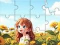 Gioco Puzzle: Ragazza Girasole  in linea