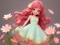 Gioco Libro da colorare: vestito a fiori  in linea