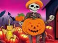 Gioco Fuga di una coppia di scheletri di zucca  in linea