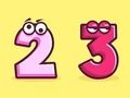 Gioco Libro da colorare: Numero 2-3  in linea