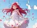 Gioco Puzzle: Ragazza vestita di bianco  in linea