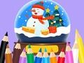 Gioco Libro da colorare: Sfera di cristallo di Natale  in linea