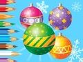 Gioco Libro da colorare: Palle di Natale decorate  in linea