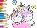 Gioco Libro da colorare: una tazza di unicorno  in linea