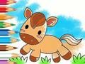 Gioco Libro da colorare: Cavallo in corsa  in linea