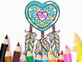 Gioco Libro da colorare: Acchiappasogni a forma di cuore  in linea