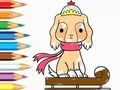 Gioco Libro da colorare: Cani da slitta  in linea