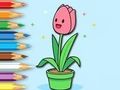 Gioco Libro da colorare: un mazzo di tulipani  in linea