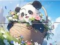 Gioco Puzzle: Panda coperta  in linea