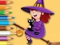 Gioco Libro da colorare: Strega apprendista  in linea