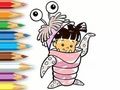 Gioco Libro da colorare: Ragazza in costume da mostro  in linea
