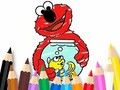 Gioco Libro da colorare: Elmo Nuovo Amico  in linea