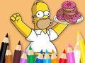 Gioco Libro da colorare: Ciambella Simpson  in linea