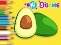 Gioco Libro da colorare: frutto di avocado  in linea